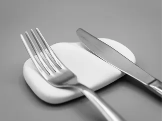 Pebble cutlery tray