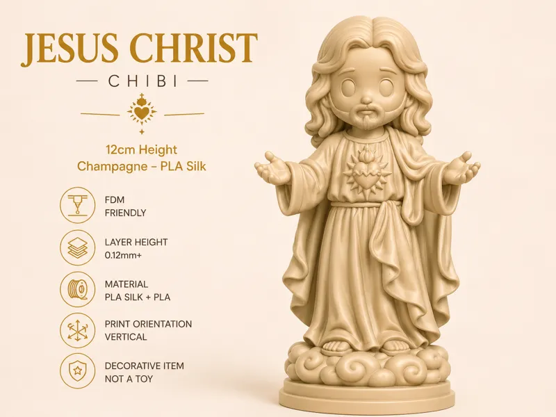 Jesus Sacred Heart Chibi-Style