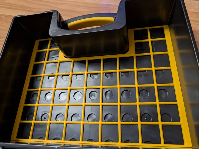 Resized gridfinity plates for large Harbor Freight