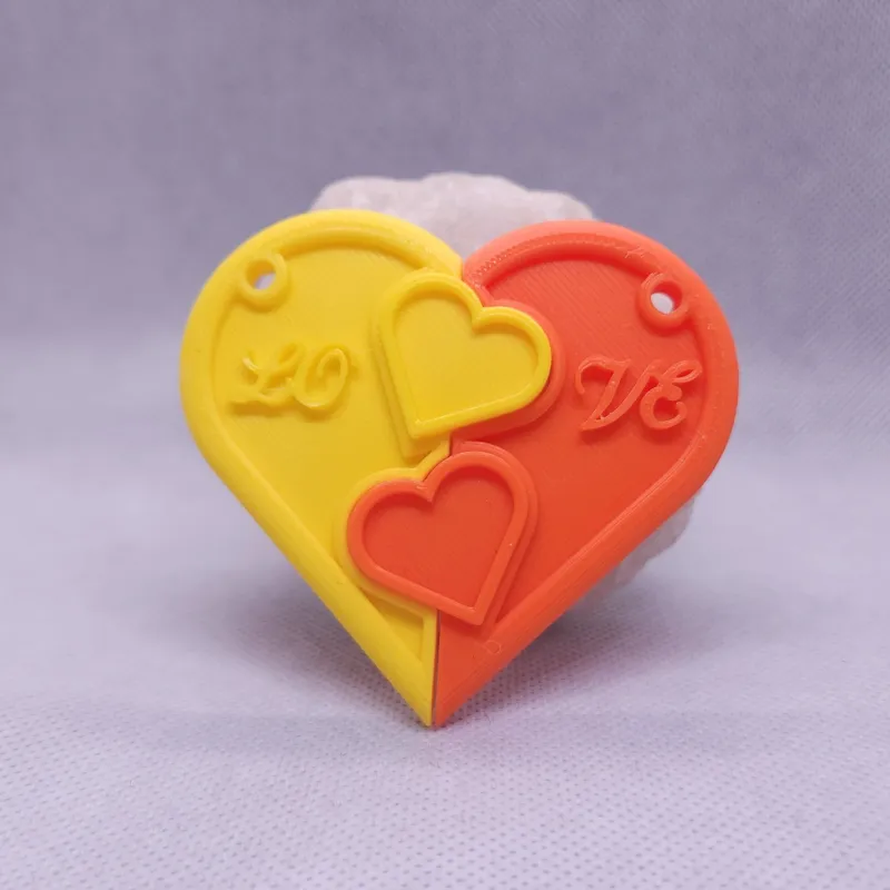 Valentine Heart Keychain LOVE