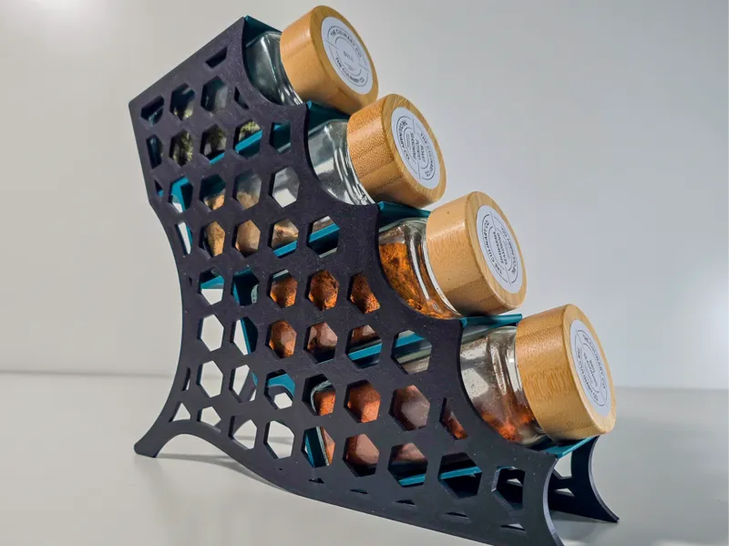 4 Tier Spice Herb Jar Rack Holder