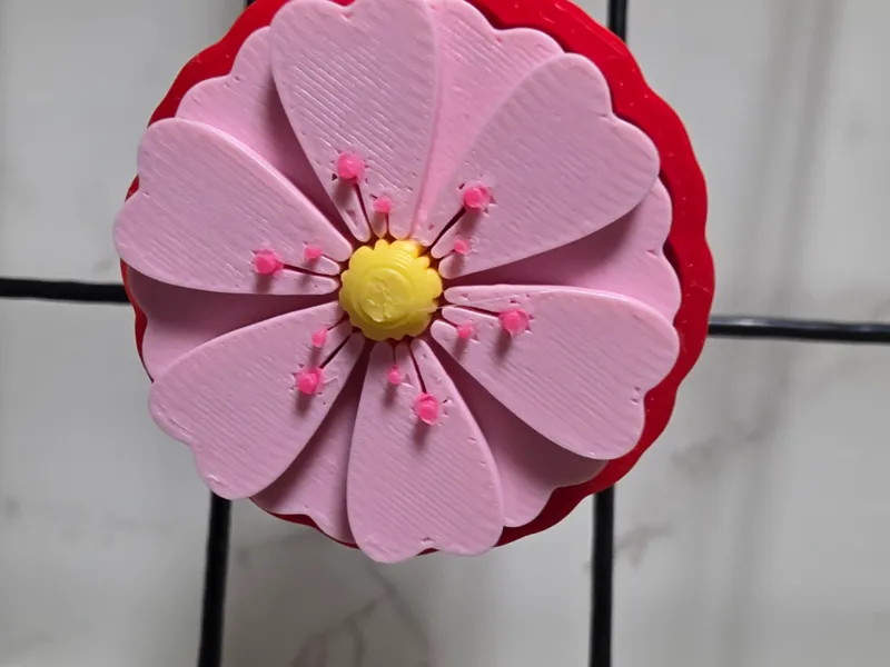 꽃 키캡 클릭커 열쇠고리