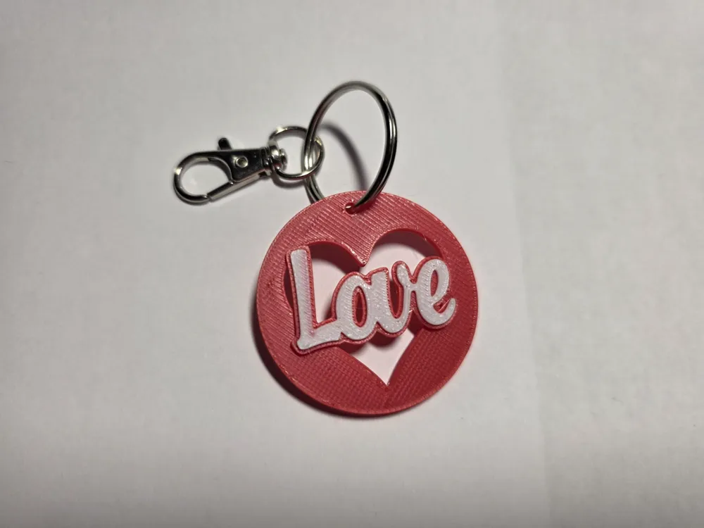 Llavero Corazón Keychain Love - Free 3D Print Model - MakerWorld