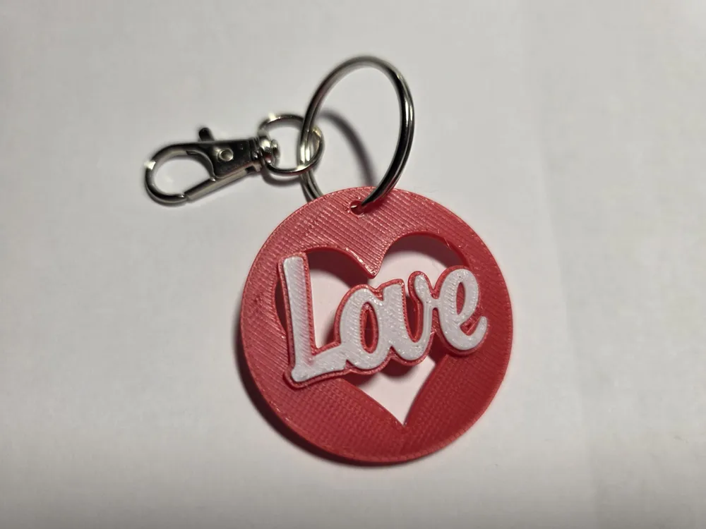 Llavero Corazón Keychain Love - Free 3D Print Model - MakerWorld