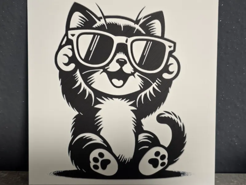 Tela cromatica Gatto con occhiali