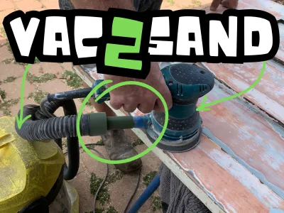 Vac2Sand | Vacuum-to-Sander Dust Port Connector