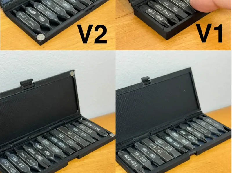Flat Bits Box- 4 versions- 12 Bits- Pine Makers