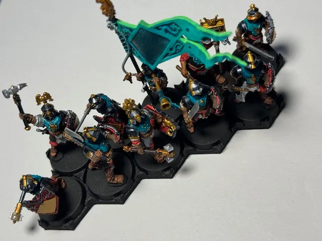 25mm Warhammer Age of Sigmar or 40k Movement Trays 5x2 Unit of 10, Fits Modular with itself