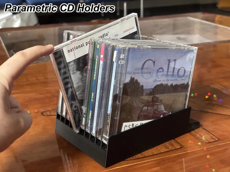 CD Jewel Case Holder Rack (Parametric)