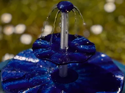 Solar 2-Tier 3D Printed Fountain