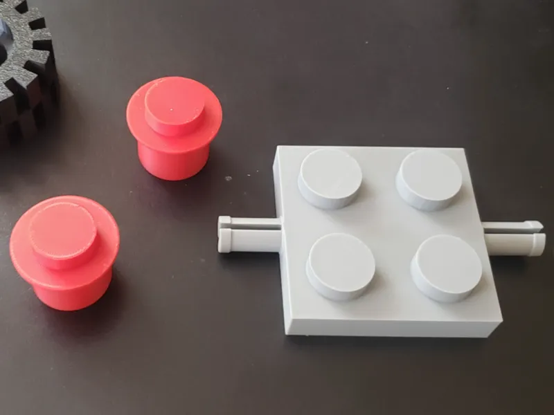 Brick compatible 2x2 axle, 5x normal size