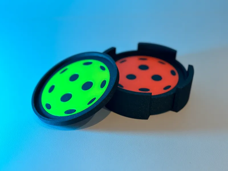 Pickleball coaster set 