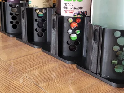 Modular refrigerator bottle holder