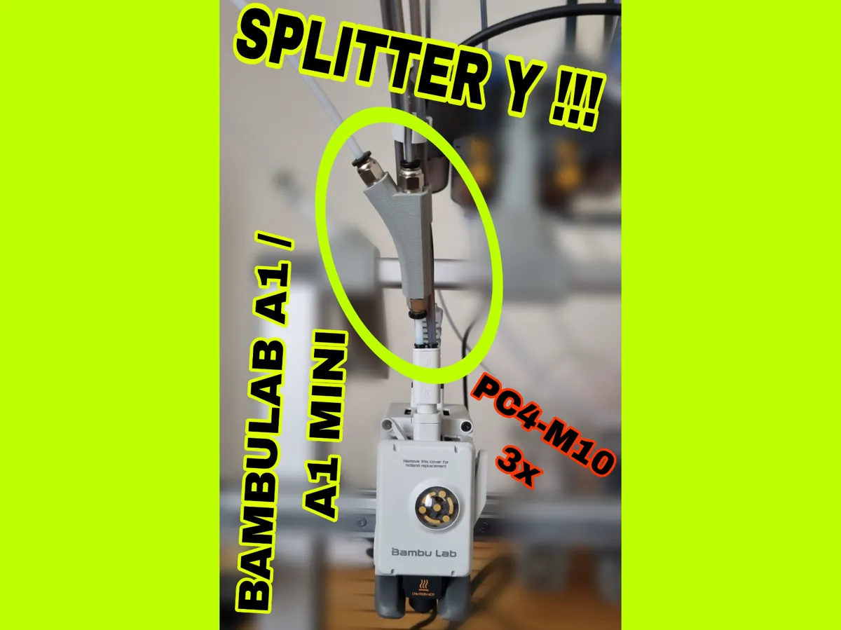 Y Splitter for A1 o A1mini with AMS lite - Free 3D Print Model - MakerWorld