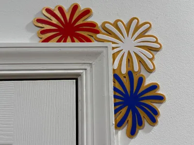 Fireworks Door Topper / Patriotic Decor