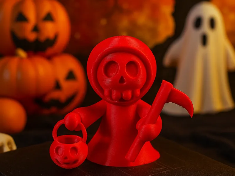 Sensenmann mit Kürbis Halloween 