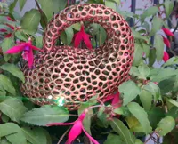 Lampe solaire de jardin citrouille voronoï — photo 2