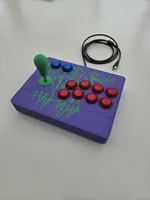 Arcade controller with hand rest for 30 mm push-in buttons