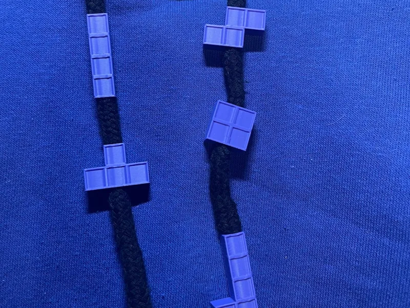 Tetris Hoodie Drawstring Beads