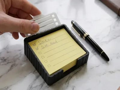 Sticky Note Holder with Checklist