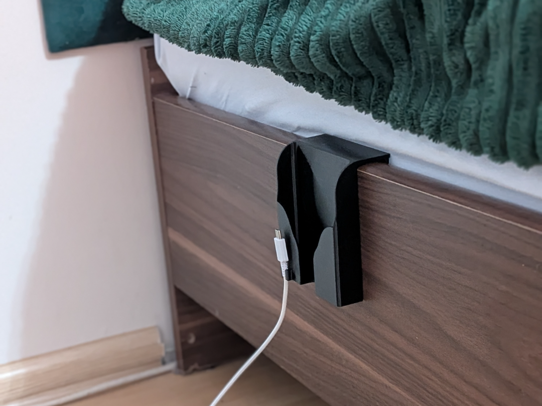Bedside Phone Holder - Hook Over Bed Frame