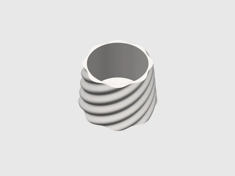 Moderner spiral Blumentopf