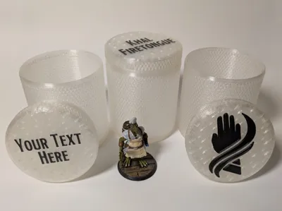 D&D/TTRPG Mini Container with Custom Lid