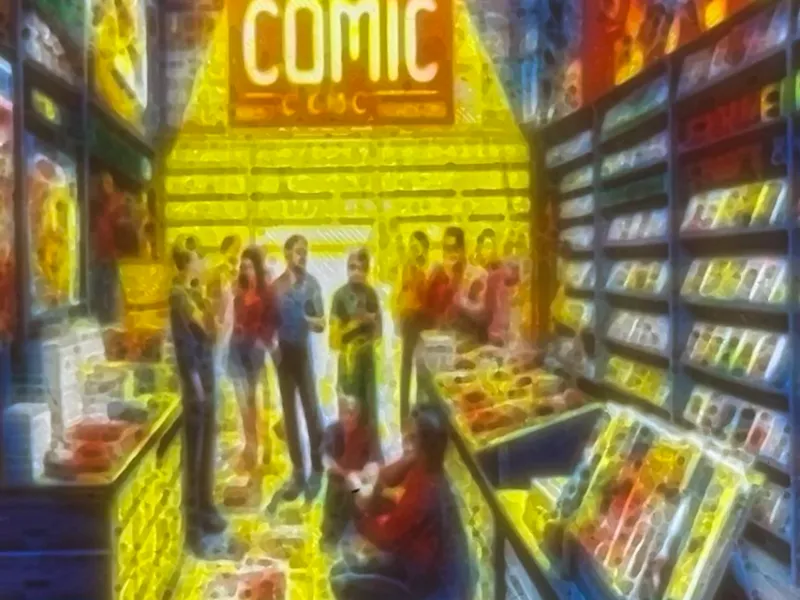 Comic Book Store Lithophane