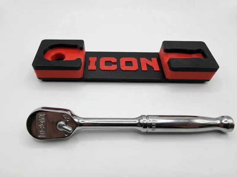 Icon 1/4 Socket Set Ratchet Gridfinity