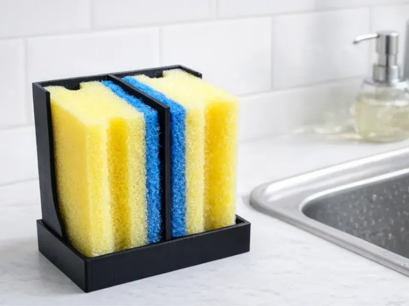 Spülschwamm Abtropfgestell mit Wasserauffangschale