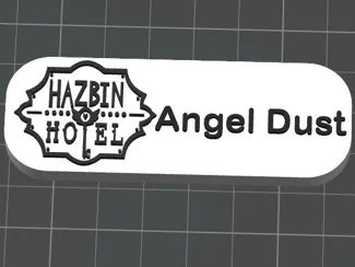 Angel Dust Hazbin Hotel Nametag