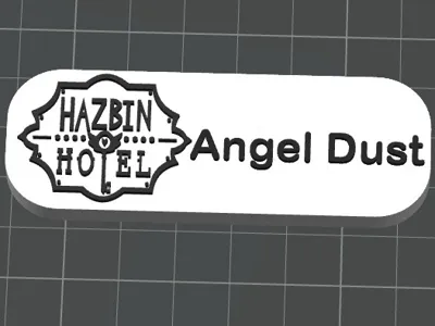 Angel Dust Hazbin Hotel Nametag