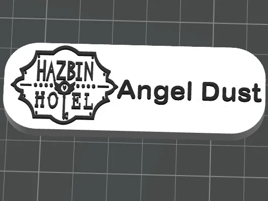 Angel Dust Hazbin Hotel Nametag
