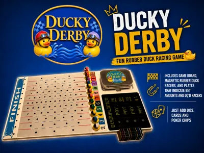Ducky Derby - magnetic rubber duck racing game