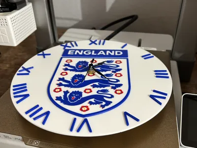 England clock with holder