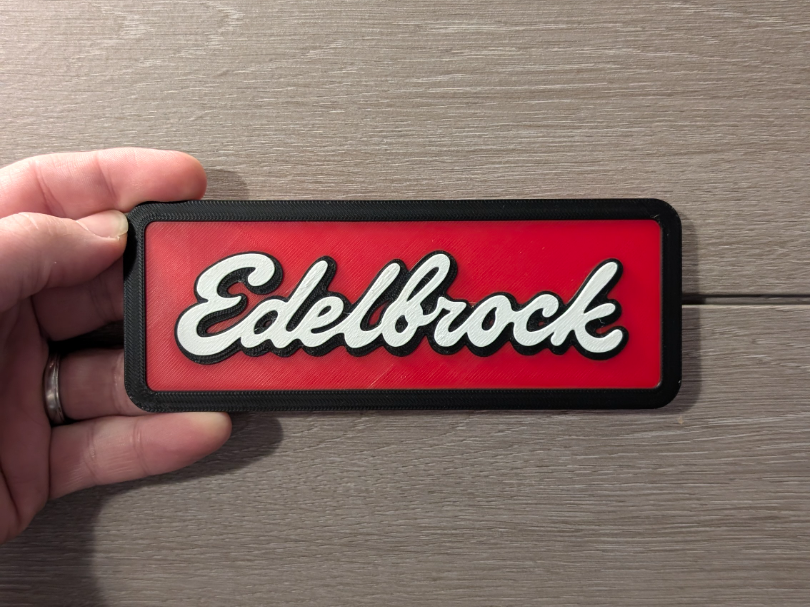 Edelbrock logo sign plaque 2-sizes