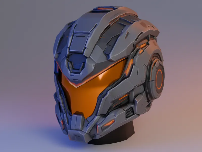 Neon Exo Helmet - Wearable Cosplay (AI assisted)