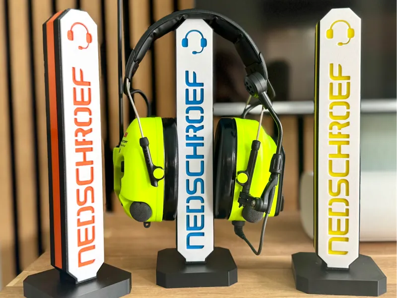 Modularer Kopfhörer Ständer mit individuellem Text
