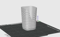 Large Cache Pot Sleeve Wavy Texture No Peep Hole