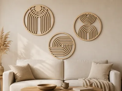 3-piece Boho Wall Art Set|Modern Scandinavian Style