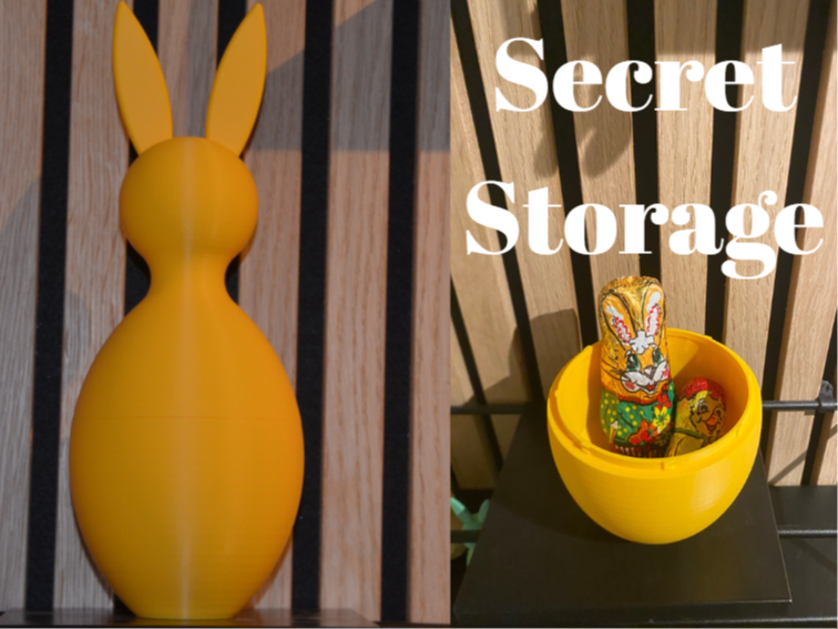 Big minimalistic easter bunny with storage