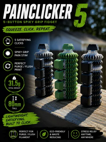 Objeto manipulable: PainClicker5 - Spiky Grip Stim Fidget — vista de referencia 2