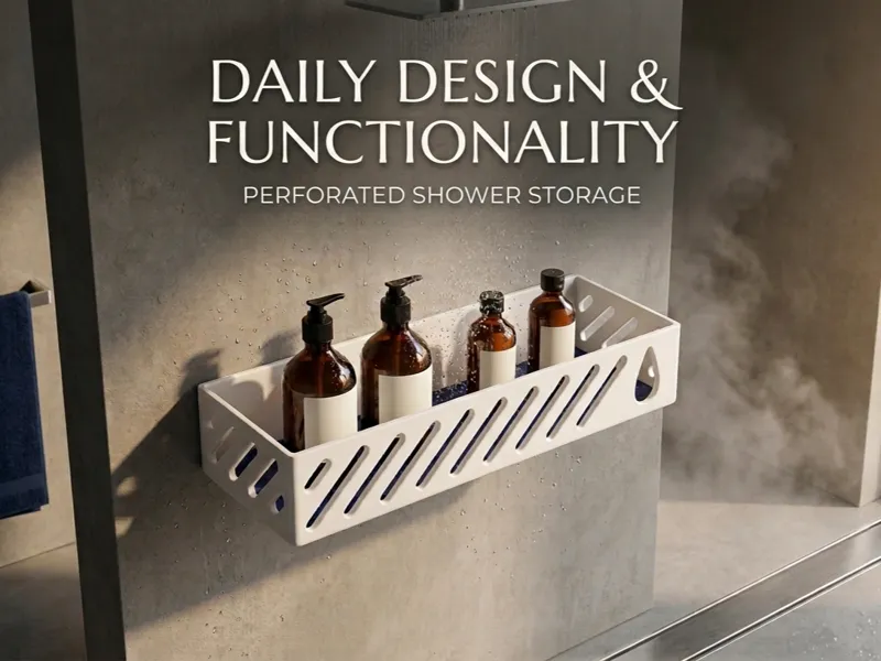 Minimalist Slotted Shower Caddy 