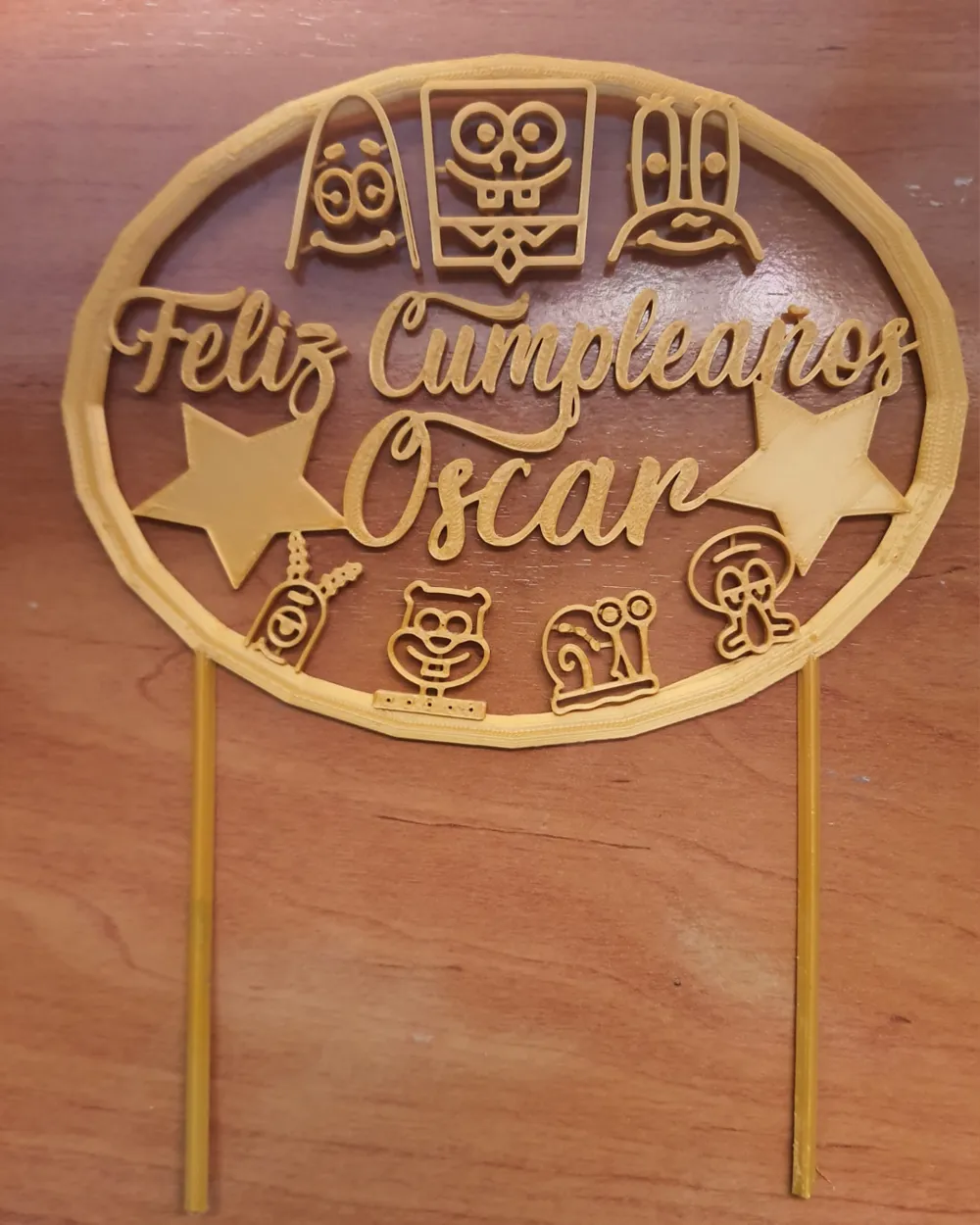 caketoper happy birthday Oscar. by Osmaru MakerWorld