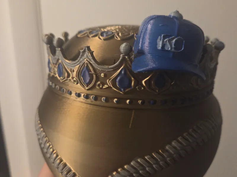 Kansas City Royals baseball sculpture