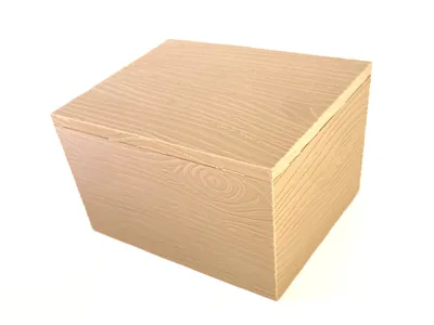 Wood Textured Box (5in × 4in × 3in)