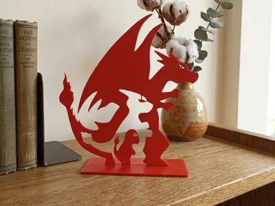 Pokemon - Charmander, Charmeleon  home decoration
