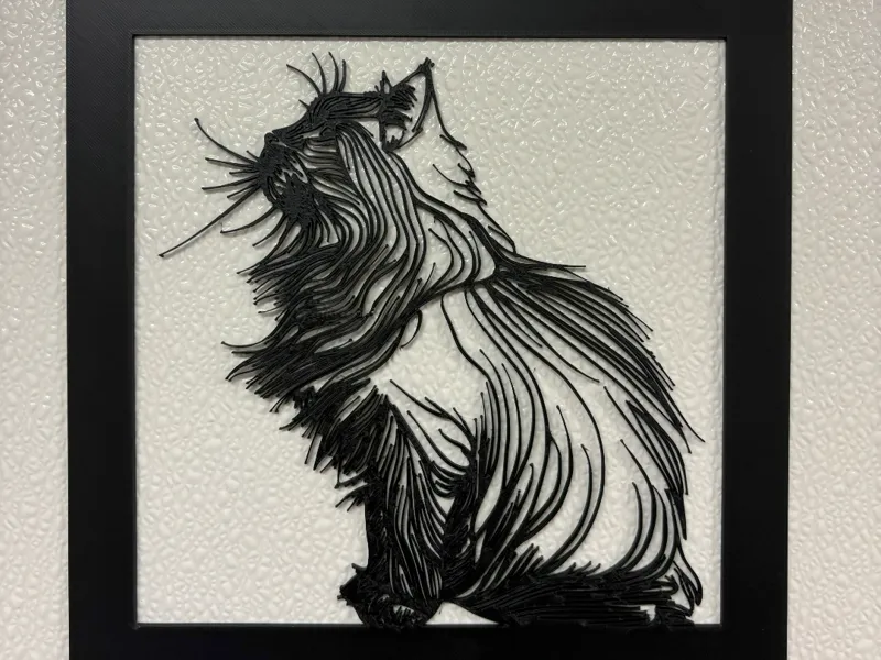 Cat lineart frame decoration Ragdoll