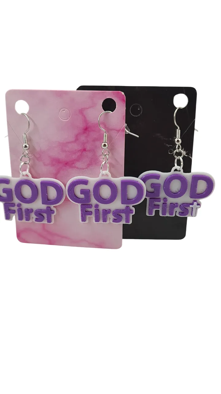 God First Earrings view 3