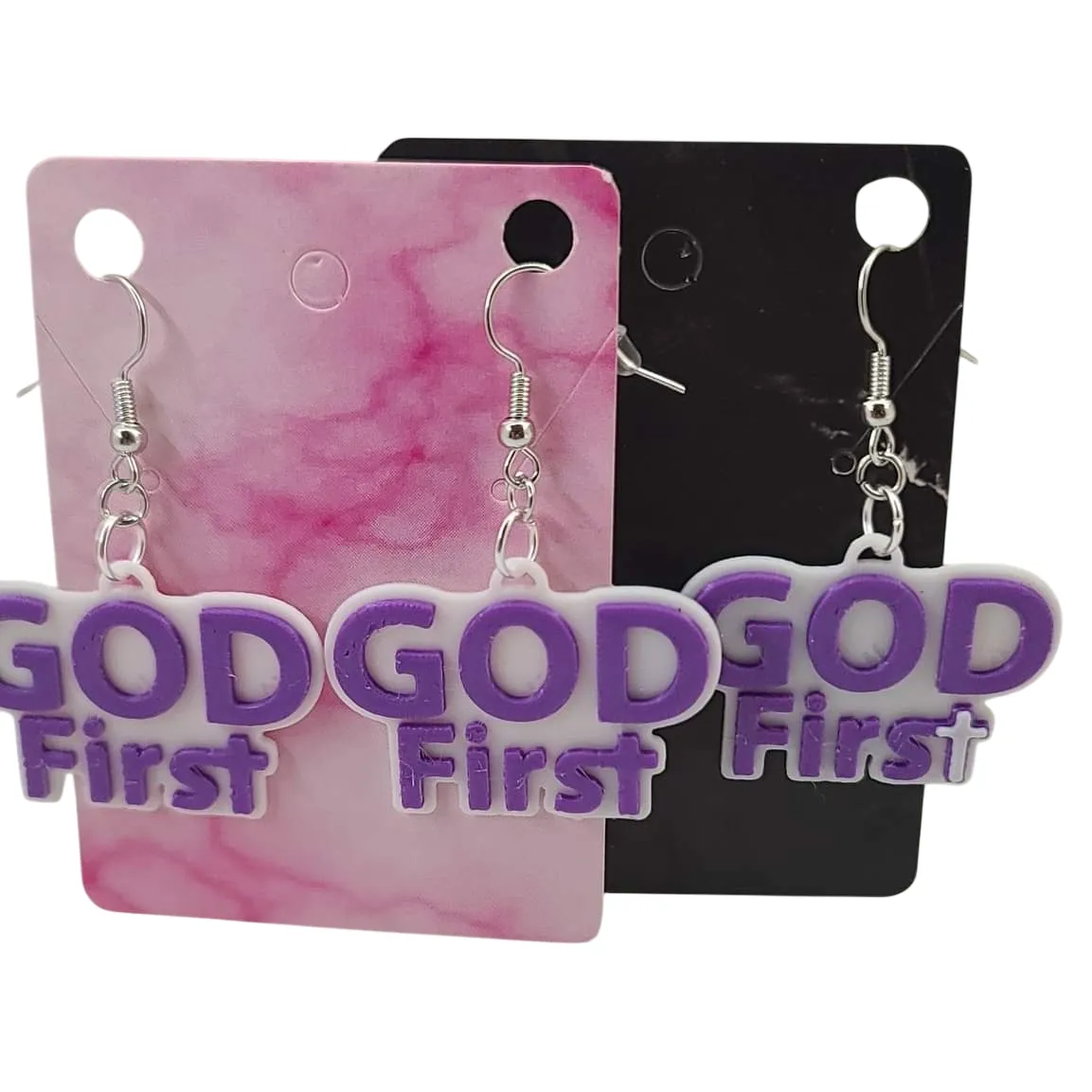 God First Earrings view 2